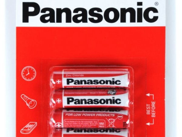 Bateria Cynkowo-Węglowa Panasonic 1,5V R03 AAA - Blister 4 szt. - Panasonic