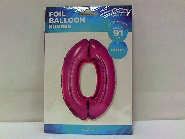 GODAN Balon foliowy Cyfra0 róż 85cm, FG-C85R0 32337