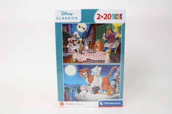 CLEMENTONI CLE puzzle 2x20 SuperKolor DisneyAnimal 24764