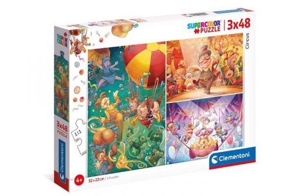 CLEMENTONI - PUZZLE CLE puzzle 3x48 SuperKolor The Circus 25264