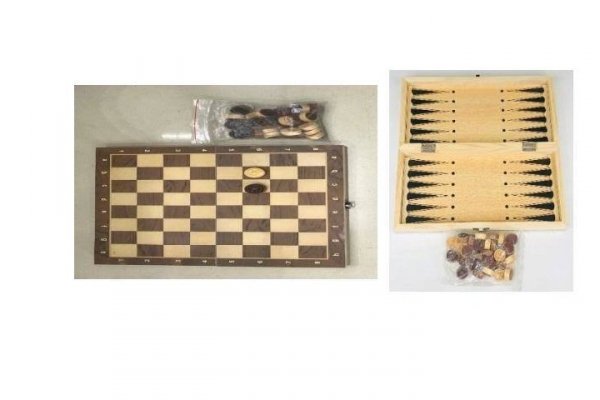 WK-ZABAWKI Warcaby drewniane 29x29 JYWK 388 14379