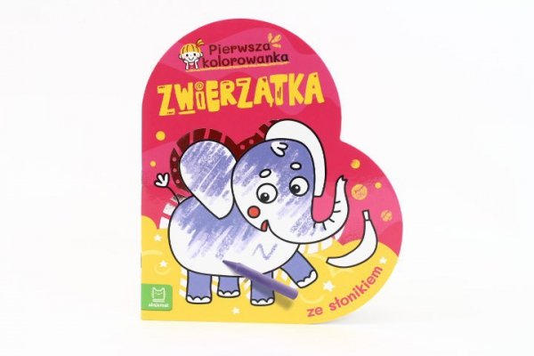 AKSJOMAT Zwierzątka Pierwsza kolorowanka ze słonikiem 35114