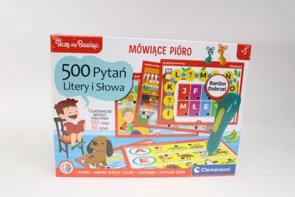 CLEMENTONI - ZABAWKI CLE Mówiące pióro 500pytań Litery 50780