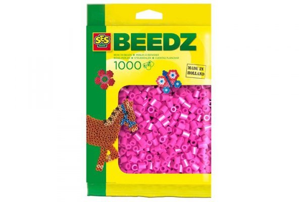 SES CREATIVE SES Koraliki do prasow1000szt neon róż 00718 07188
