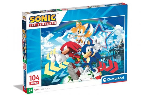 CLEMENTONI CLE puzzle 104 SuperKolor Sonic 27267
