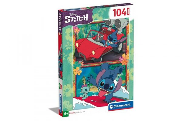 CLEMENTONI CLE puzzle 104 SuperKolor Disney Stitch 27571