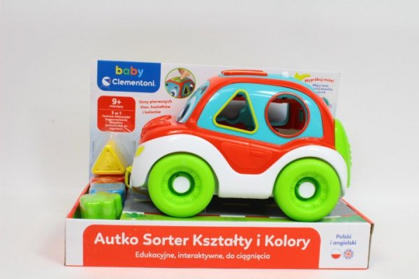 CLEMENTONI - ZABAWKI CLE BABY autko sorter kształty i kolory 50808