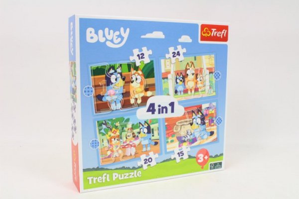 TREFL PUZZLE 4w1 Bluey i jego świat 34637