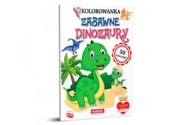 MARTEL Kolorowanka Zabawne dinozaury z naklejkami  30603