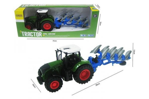 HIPO Traktor z przyczepą 38cm free HFL08 38194