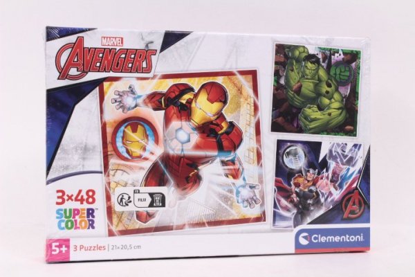 CLEMENTONI CLE puzzle 3x48 SuperKolor The Avengers 25315