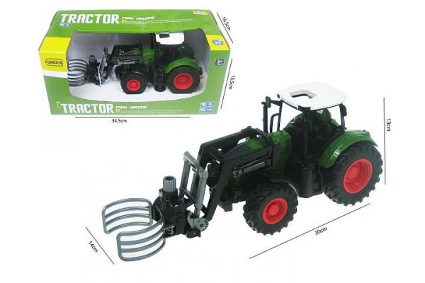 HIPO Traktor z osprzętem 30cm HFL04 38156