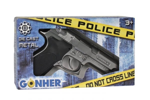 GONHER - PIST. NA SPŁONKĘ GONHER pistolet metalowy policjanta 45/0 04507