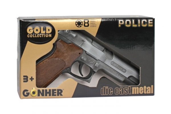 GONHER - PIST. NA SPŁONKĘ GONHER pistolet metalowy policjanta 45/1 04514