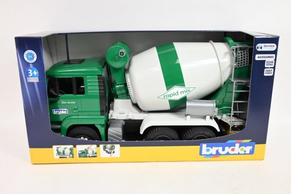BRUDER - ATA BRUDER MAN TGA betoniarka biało-zielona 02739