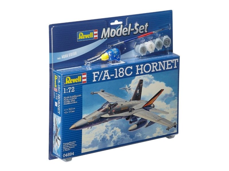REVELL MODEL SET F/A-18C HORNET 04894 SKALA 1:72