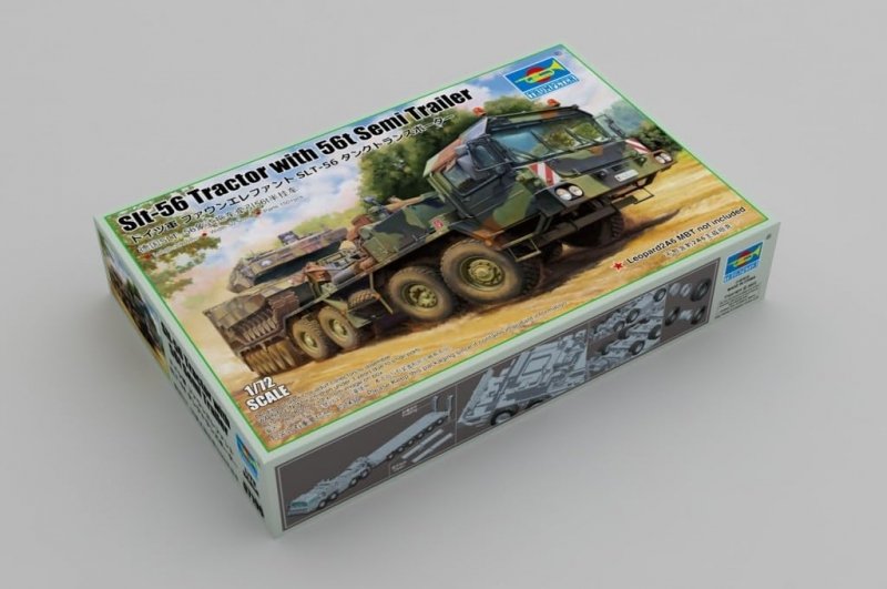 TRUMPETER SLT-56 TRACTOR WITH 56T SEMI TRAILER 07196 SKALA 1:72