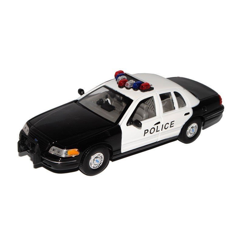 WELLY FORD CROWN VICTORIA 1999 CZARNO-BIALY SKALA 1:24