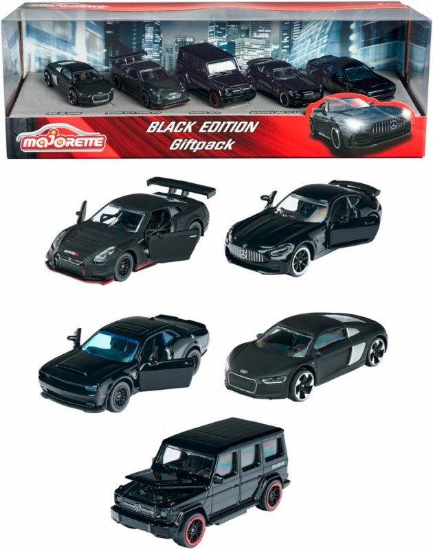 Zestaw pojazdów Majorette Black Edition 5 sztuk