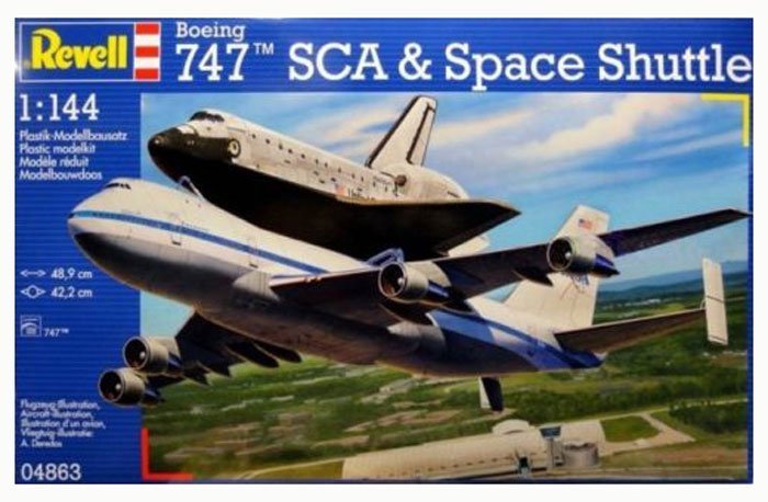 REVELL BOEING 747 SCA &amp; SPACE SHUTTLE 04863 SKALA 1:144 8+