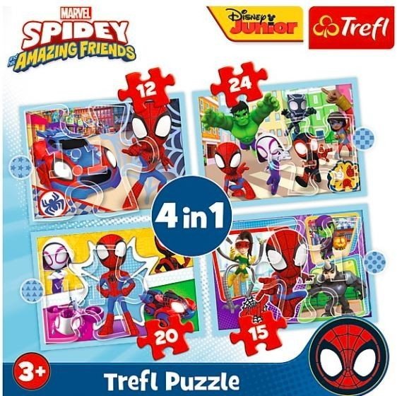 TREFL PUZZLE 4W1 EKIPA SPIDAYA SPIDER-MAN 3+
