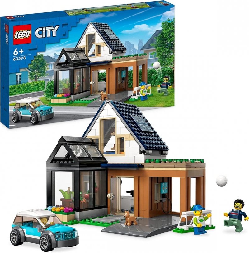 LEGO CITY DOMEK RODZINNY I SAMOCHÓD ELEKTRYCZNY 60398 6+