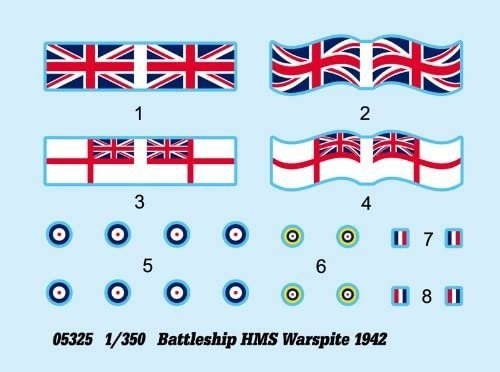 TRUMPETER BATTLESHIP HMS WARSPITE 1942 05325 SKALA 1:350