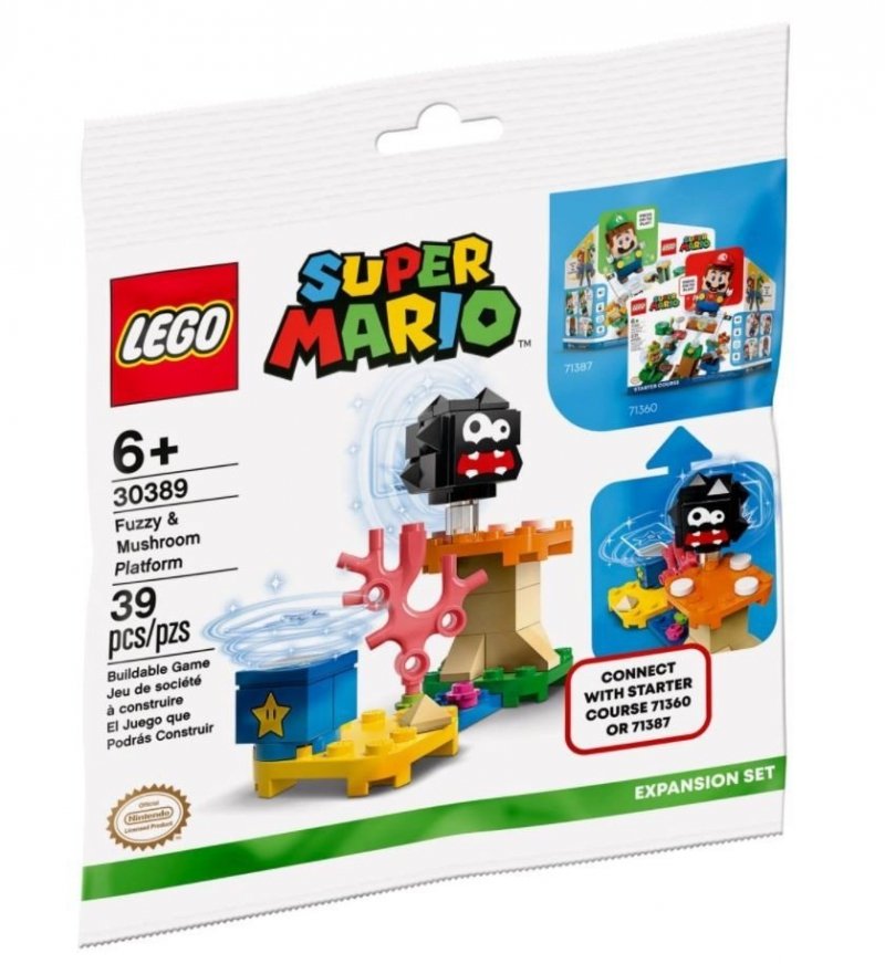 LEGO SUPER MARIO FUZZY I PLATFORMA Z GRZYBEM 30389 6+