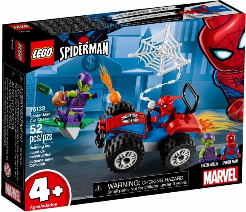 LEGO SUPER HEROES POŚCIG SAMOCHODOWY SPIDER-MANA 76133 4+