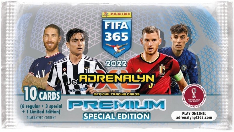 PANINI KARTY ADRENALYN FIFA 2022 SASZETKA PREMIUM 5+