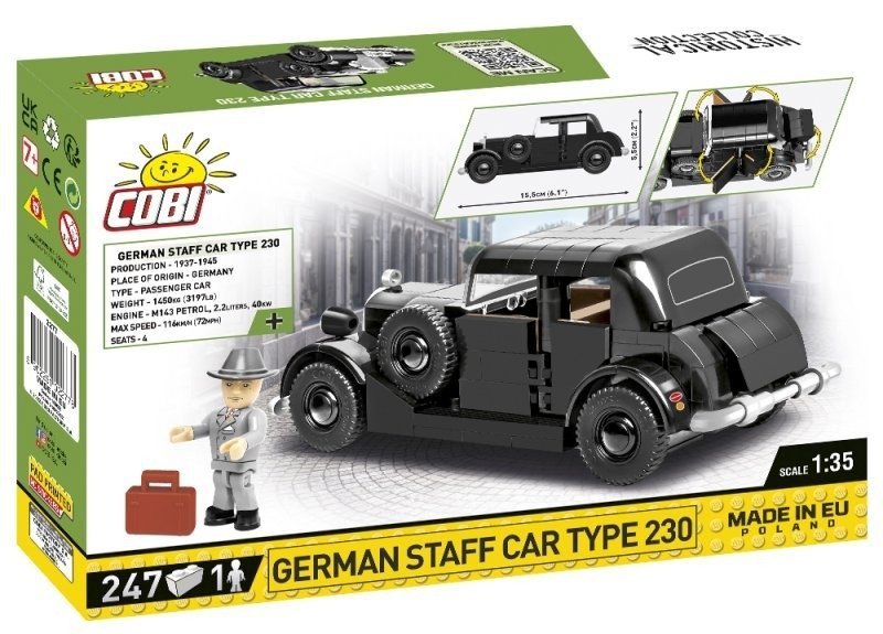 COBI HISTORICAL WWII GERMAN STAFF CAR TYPE 230 2277 6+