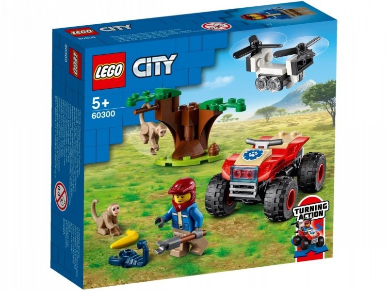 LEGO CITY QUAD RATOWNIKÓW DZIKICH ZWIERZĄT 60300 5+