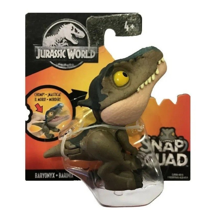 MATTEL FIGURKA JURASSIC WORLD SNAP SQUAD DINOZAURY BARYONYX GJR08 4+