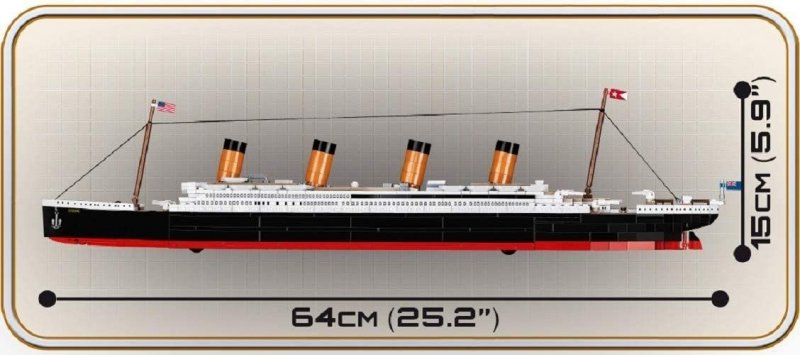COBI HISTORICAL 722 EL. RMS TITANIC 1:450 1929 8+