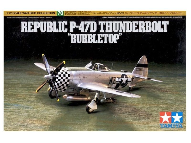 TAMIYA P-47D THUNDERBOLT BUBBLETOP 60770 SKALA 1:72