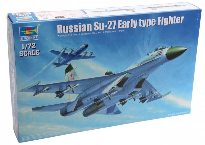TRUMPETER RUSSIAN SU-27 EARLY TYPE FIGHTER 01661 SKALA 1:72