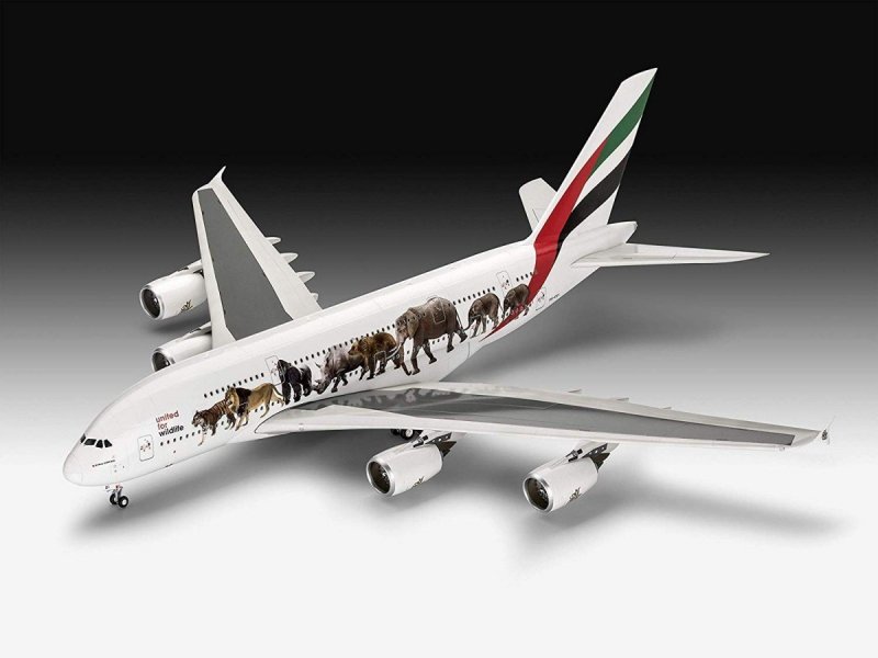 REVELL AIRBUS A380-800 EMIRATES WILD LIFE 03882 SKALA 1:144