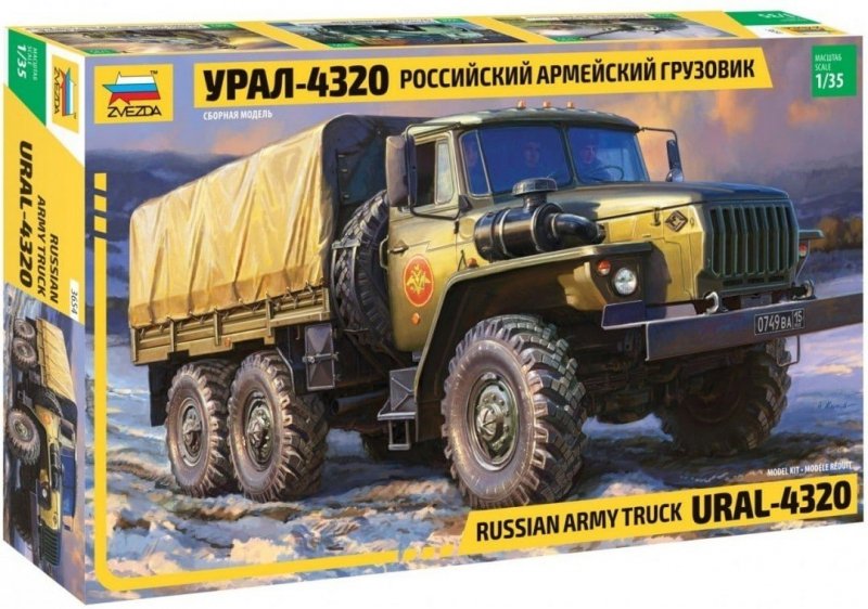 ZVEZDA URAL 4320 RUSSIAN ARMY TRUCK 3654 SKALA 1:35