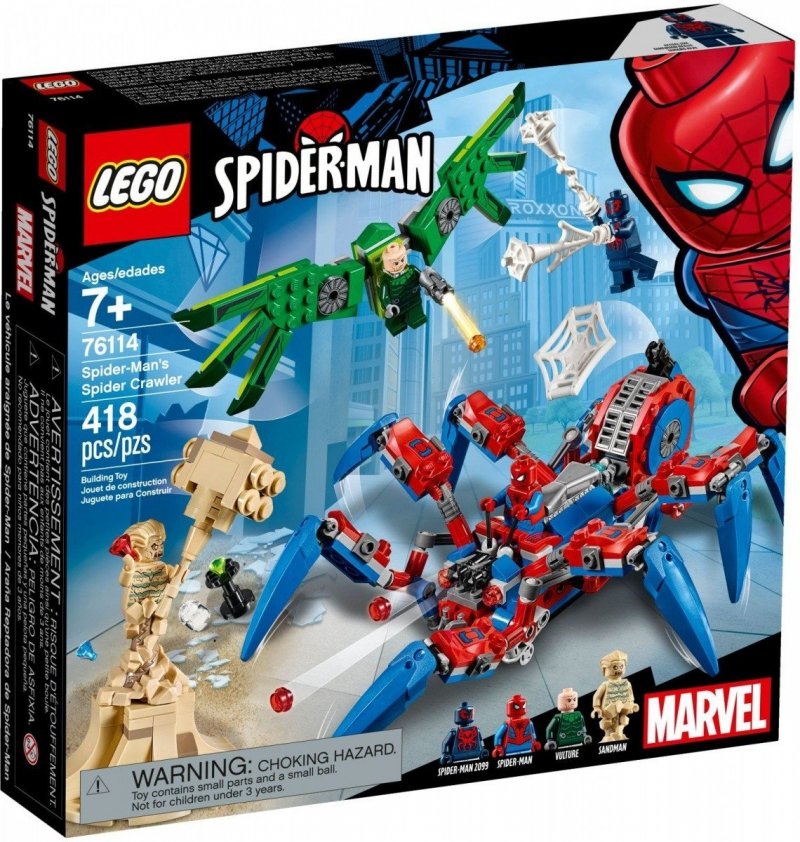 LEGO SUPER HEROES MECHANICZNY PAJĄK SPIDER-MANA 76114 7+
