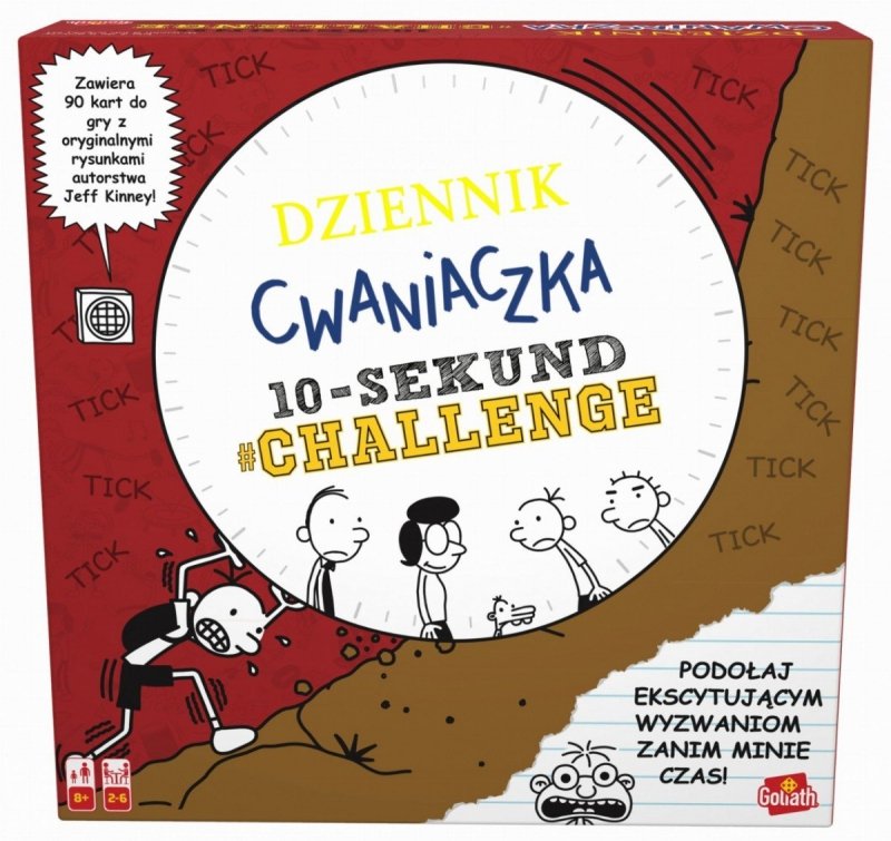 GOLIATH GRA DZIENNIK CWANIACZKA 10 SEKUND CHALLENGE 8+