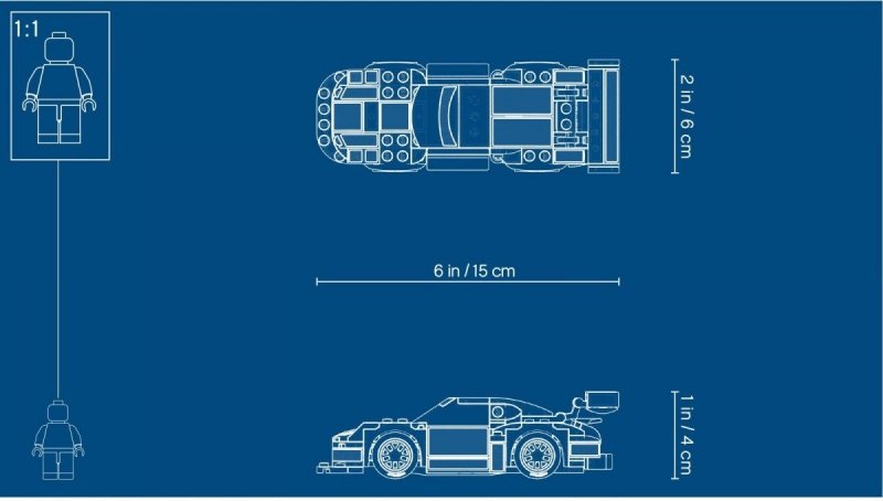 LEGO SPEED CHAMPIONS PORSCHE 911 RSR TURBO 3.0 75888 7+