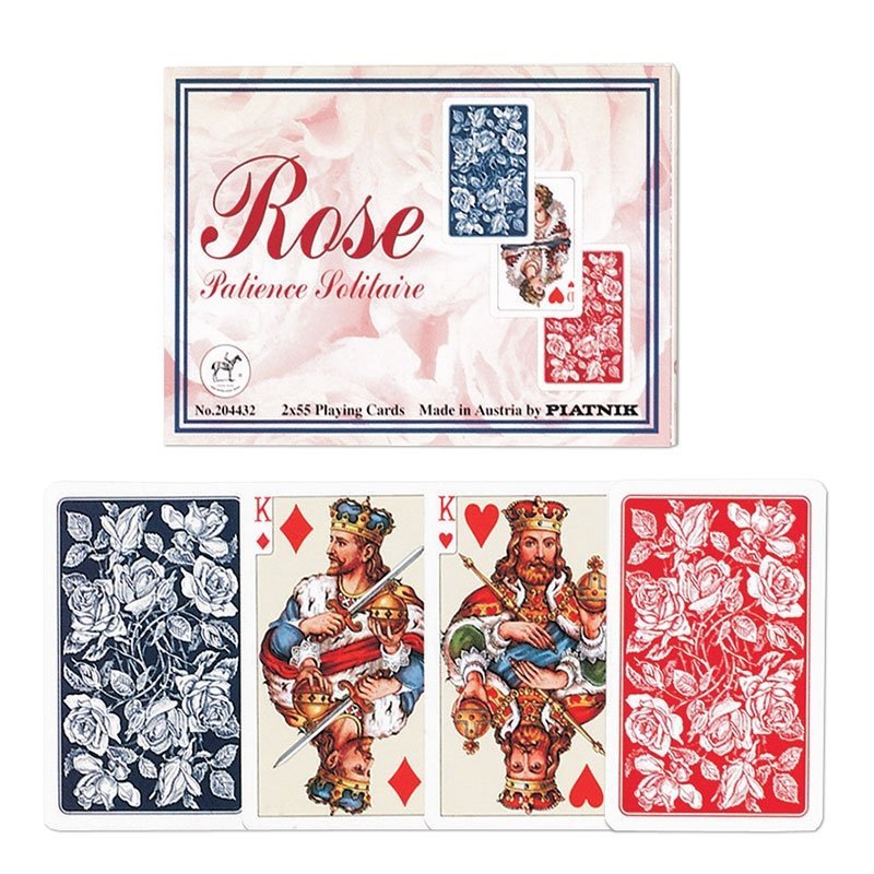 PIATNIK KARTY PASJANSOWE ROSE 3+