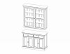 DUŻA BIAŁKA BIBLIOTECZKA W STYLU SKANDYNAWSKIM NORTH 4D.2SZ. VINTAGE