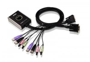 ATEN 2-Port USB 2.0 DVI KVM Switch CS682, czarny