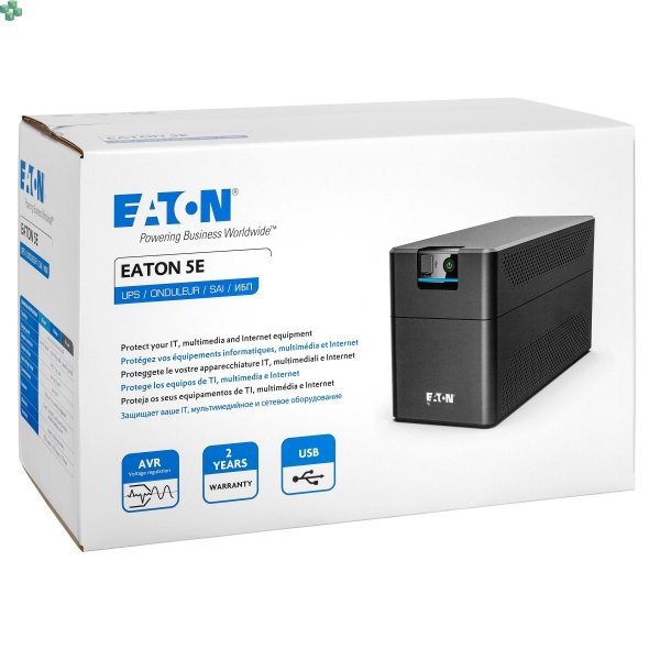 5E1600UF UPS Eaton 5E Gen2 USB IEC, 1600VA/900 W, wejście: C14, wyjścia: 4x PL