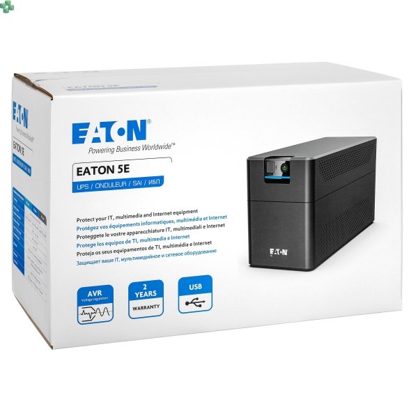 5E1600UI UPS Eaton 5E Gen2 USB IEC, 1600 VA/900 W, wejście: C14, wyjścia: 6x IEC C13