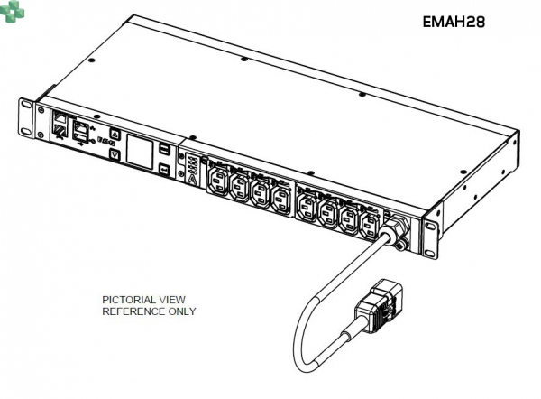 EMAH28 Listwa PDU Eaton ePDU MA 1U (C20 16A 1P) 8XC13 - zarządzalna