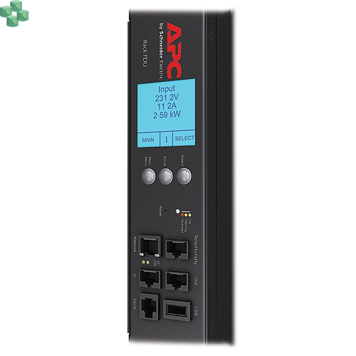 AP8981 Zarządzana listwa zasilająca PDU 2G do montażu w szafie, zero U, 11 kW, 230 V, (21) C13 i (3) C19