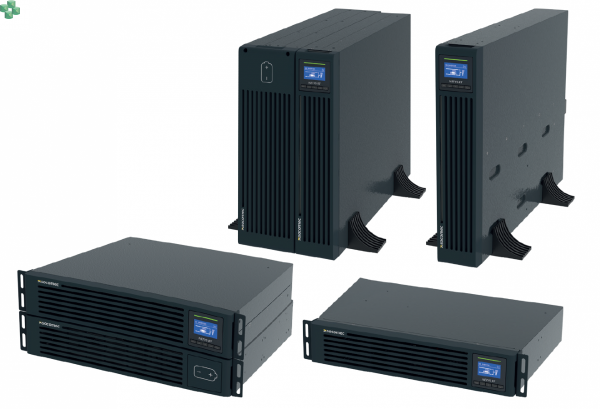 NRT4-080K  Zasilacz UPS SOCOMEC NeTYS RT 8500VA /8500W, 2U+3U, On_line, VFI, 1/1, PF=1, baterie w module, szyny do montażu modułu bat. w szafie w komplecie. Bez szyn do Rack dla modułu mocy.