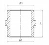 NYPEL MOSIĘŻNY ZŁĄCZKA MOSIĘŻNA RÓWNOPRZELOTOWY 5/4'' DN32 K-280.NYPEL.32.Y. 